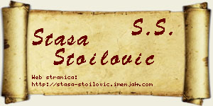 Staša Stoilović vizit kartica